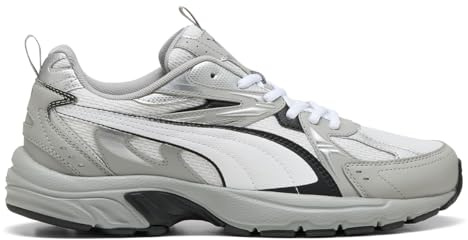 PUMA Unisex Milenio Tech Trainers, Gray Echo White PUMA Black, 5 UK