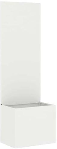 vidaXL Pantalla de Privacidad para Jardín Calado Blanco 50 x 140 cm, Divisor Moderno para el jardín y la terraza, con Incrustaciones Decorativas, Pantalla de privacidad Elegante y cerramiento contemp