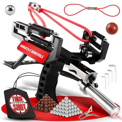 Set Completo da Caccia Professionale da Tiro - Kit Sportivo di Precisione con Accessori - Gioco all'aperto tiro a Segno - Elastico Rinforzato