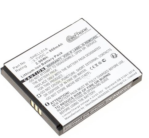 cellePhone Akku Li-Ion kompatibel mit Doro PhoneEasy 409 409GSM 410 410GSM 610 610GSM 612 612GSM (Ersatz für SHELL01A)