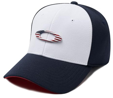Oakley Apparel and accessories Herren Stretch Fit Hats TINCAN Cap, Navy/White, S/M, 911545-612