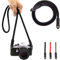 LENS-AID Bandoulière Appareil Photo Style Corde – Sangle de Cou 100 cm pour Caméra Reflex, Hybride, Rétro – Noir