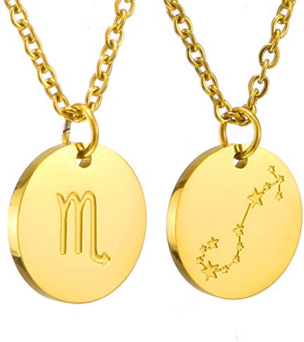 AFSTALR Sternzeichen Kette Skorpion Gold für Damen Horoskop Kette Mutter Tochter Freunde Geburtstagsgeschenk