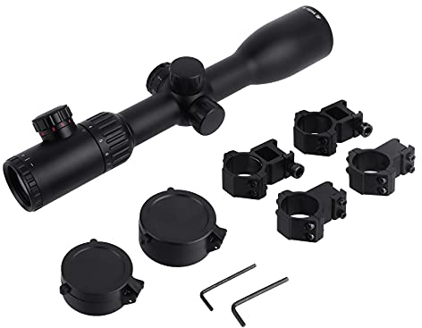 ToopMount Entfernungsmesser 11mm 4–16 x 44 mm Scope rot/grün Absehen Seitenfokus Scopes 1/8 Zoll mit Weaver/Picatinny/Schwalbenschwanz-Schienenmontageringen 20mm 11mm Montage