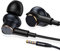 Wired headphones with [four speakers], high-fidelity noise-cancelling stereo subwoofer earbuds with microphone,universal 3.5mm plug earphones with volume adjustment,cnc processing metal back shell