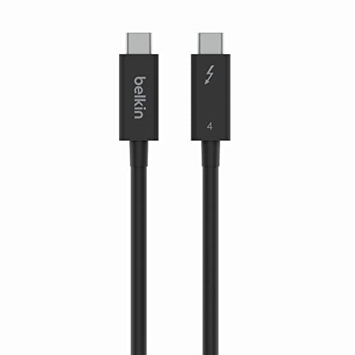 Belkin Câble Thunderbolt 4 actif (2 m), connexion USB de type C avec Power Delivery de 100 W, compatible PD, conforme à la norme USB 4 et compatible avec TB3, MacBook Pro, eGPU et autres appareils