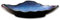 VOMANA Ceramic Decorative Dish, Large Blue Pottery Decorative Bowl, Porcelain Centerpiece Tray, Key Bowl, Gift Decor Tray for Tabletop Entryway Table Living Room Dining(12'' Dish)