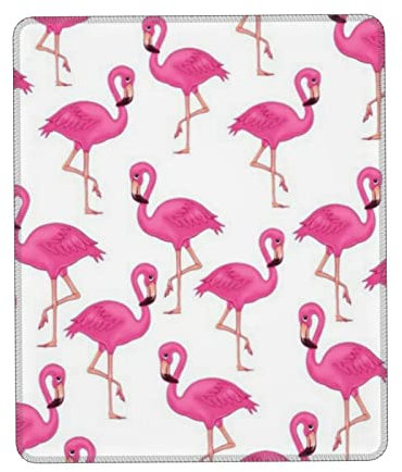 Tapis de souris motif flamant rose, tapis de souris de jeu multi-code en caoutchouc (vertical).