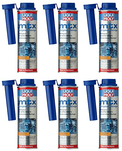 Liqui Moly 6X MTX Vergaserreiniger 300ml | Entfernt Ablagerungen im Vergaser, an Ventilen, Zündkerzen sowie im Brennraum und verhindert Neubildung | Kraftstoff Additiv für Benzin-Motoren | 6X 300ml
