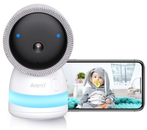 ARENTI 2K/3MP Babyphone mit Kamera, PTZ Kamera Innen 355°, IR Nachtsicht, VOX-Modus, Zwei-Wege-Audio, Nachtlicht, unterstützt Mobile App Steuerung