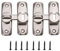 Kisbeibi 90/180 Degree Sliding Door Lock, 2pcs Mini Size Screen Door Latch Barn Door Lock, Zinc Alloy Safety Angle Locking Latch for Garden, Bathroom, Outdoor, Garage, Window(Silver)