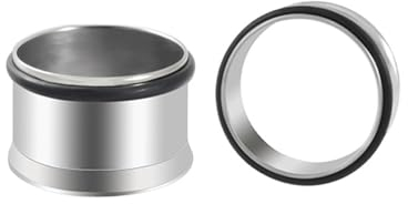 ANAZOZ 2mm Flesh Tunnel, Single Flared Tunnel mit Silikonring, Tunnel Plug Titan Ohrringe Piercing 2 Stück