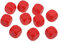 CIYODO 10st Lehrmittel Zur Würfelherstellung Leere Würfel Selber Machen Puzzle-bausteine Kleine Leere Würfel Unfertige Würfel Spielwürfel Requisiten Brettspiel Würfel Spielzeug Acryl Rot