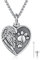 MEDWISE Engelsflügel Flügel Urne Halskette für Asche 925 Sterling Silber Herz Pfotenabdruck Halskette Memorial Cremation Einäscherung Andenken Schmuck für Pet Hunde Katzen Tierliebhaber