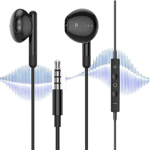 Auriculares con Cable USB C - Auriculares con Cable HD con Control de Volumen, Accesorio de Reproductor Musical para Estudiantes, fanáticos de la música, Trabajadores, Estudiantes, Amigos