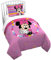 Jay Franco Disney Minnie Mouse Twin Size Duvet Cover and Sham Set - 2 Piece Super Soft Cozy Pink Kids Bedding Set