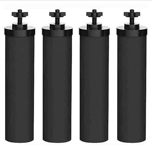 BB-9-2 Wasserfilter Kompatibel mit Berkeyy Reinigungselementen, Schwarzer Element-Kartusche, Premium-Wasserfilter Kompatibel mit Serien Travel Big Royal Imperial Crown Light (4 Stück)