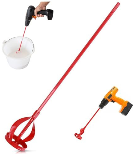 Miscelatore di cemento, miscelatore di vernice in acciaio con design a spirale, attacchi di trapano facili da pulire per fango, composto di stampo in gomma, detergente fatto casa, sapone, trapano