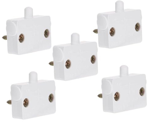 FONDOTIN 5 Stück Teiliges Schranktür Lichtschalter Elektrisch Normalerweise Geschlossen Automatischer Türkontakt für Schrankbeleuchtung Langlebiger materialmix Praktische und Sichere