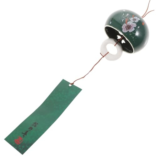 FUTUREORYY Japanisches Keramik Windspiel Fensterwind mit Entspannendem Klang und Einzigartigem Glockendesign für Gartendeko und Zuhause im Japanischen Stil