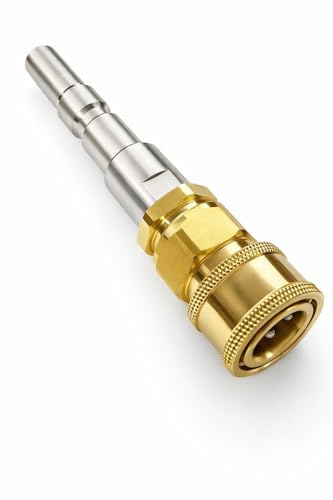 Kränzle D12 a 1/4 IG ad innesto rapido – Acciaio inossidabile e ottone – Adattatore ad alta pressione da 250 bar – Collegamento rapido per accessori per pulitore ad alta pressione Kränzle M&M