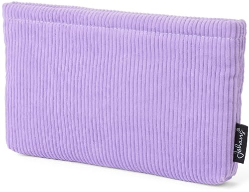 Johans® Aufbewahrungsetui im Cord-Look (22 x 14 cm) | Praktische Tasche für Mikrofasertücher, Schminkutensilien, Kosmetik, Reiseaccessoires | Stylische Kosmetiktasche (Flieder)