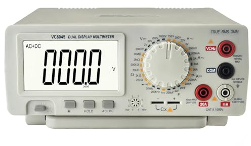 XIPSBJWF Multimetro da banco 4 1/2 Vero Valore Efficace del Desktop di precisione multimetro Tester Digitale DCV/ACV/DCA/AC Misura VC8045 Test e misurazione