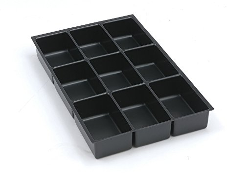 BISLEY Multidrawer Schubladeneinsatz 9 Fächer für A4 Schubladen H 102, 87, 51 mm, Metall, 800 Kunststoff, 36.5 x 23.7 x 5 cm