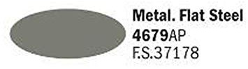 Italeri Streichfarbe Stahl matt | Inhalt: 20 ml #4679