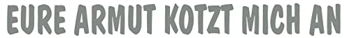 cartattoo4you® AK-01514 | EURE Armut KOTZT Mich AN | Autoaufkleber Aufkleber Farbe Silber,in 24 Farben erhältlich, glänzend, 20 x 2 cm, Waschstrassenfest