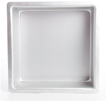 PME - Moule à Gâteau Carré en Aluminium Anodisé, 305 x 305 mm x 102 mm de Profondeur, Argent