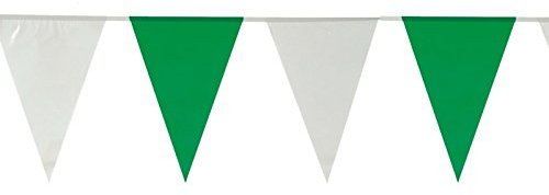 Everflag Wimpelkette grün-weiß - Kunststoff 10 m lang
