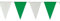 Everflag Wimpelkette grün-weiß - Kunststoff 10 m lang