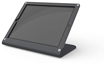 Windfall HDWFA1BG - Soporte de mesa compatible con iPad 9.7, iPad Air, iPad 2017, iPad 2018 con acceso a botón de inicio y cámara frontal, Negro