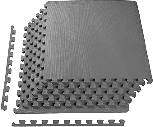 Balance Puzzle Tapis d'exercice avec Haute qualité en Mousse EVA emboîter, Gris, All