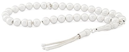 Remi Bijou 925 Sterling Silber Handgelenks Gebetskette Misbaha Subha Tesbih Tasbih Tespih 33 Perlen