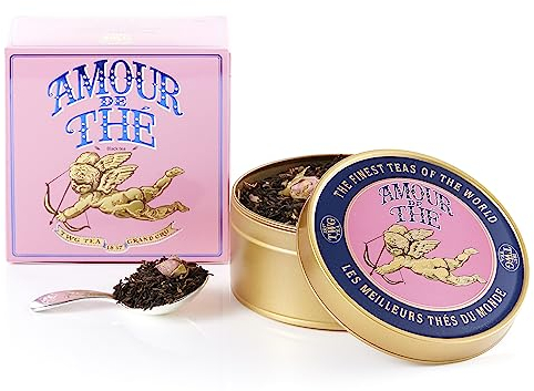 TWG Tea | Amour De Thé | Schwarzer Tee | Rose | Kaviardose, 100G | Geschenkset