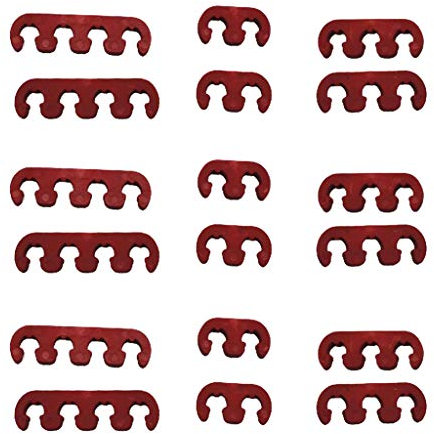 Almencla 18er Pack Zündkabel Separatoren Halter Zündkerze Draht Separatoren für Chevy für Ford (Rot)