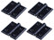 YOFASEN Bisagras Plegables - 4PCS Bisagras de Puerta de Hardware para Puerta de Armario Doméstico, Aleación de Zinc, Negro, 50 * 50 * 6mm