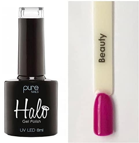 Halo Gel Polish 8ml - UV/LED Beauty Gel Nail Polish, Easy To Apply, Long Lasting & Soak Off. Nail Art Colours for Manicure & Pedicure, Professional & Home Use
