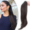 Ponytail Extension Pferdeschwanz Zopf mit Klammer Haarteil Haarverlängerung Hair Piece Haar Hitzebeständig Micro-wavy wie Echthaar 22(55cm) Dunkelbraun