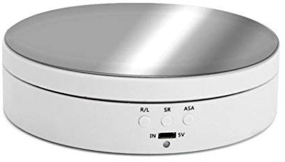 360 Degree Electric Rotating Turntable, Rotating Display Stand, Automatic Revolving Platform Perfect for 360 Degree Images, Product Display or Cake Display