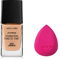 Wet 'n' Wild Foundation Photofocus Dewy + Cosmetic Sponge – Makeup Set: Foundation Dewy + Make Up Schwamm, Classic Beige