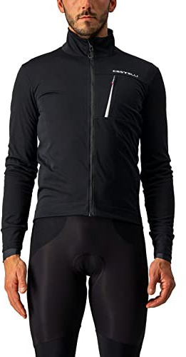 Castelli 4521504 GO JACKET Jacket Men's LIGHT BLACK/WHITE L