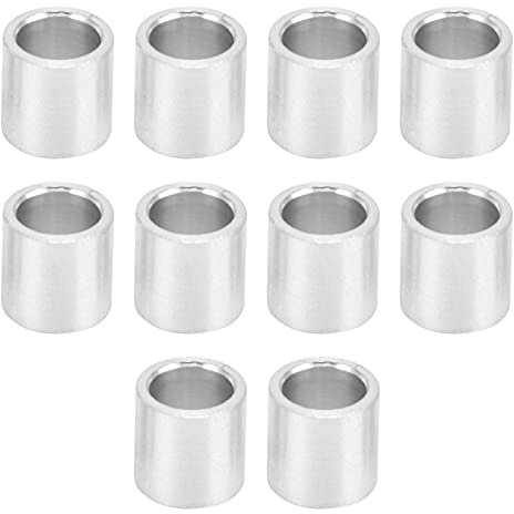 Kit d'Assortiment de Rondelles d'Espacement Rondes 10 Pièces, Joint de Diamètre Extérieur en Alliage d'Aluminium de 8mm, Entretoise d'Isolation d'Arbre de Support d'Entretoise de Colonne(8mm)