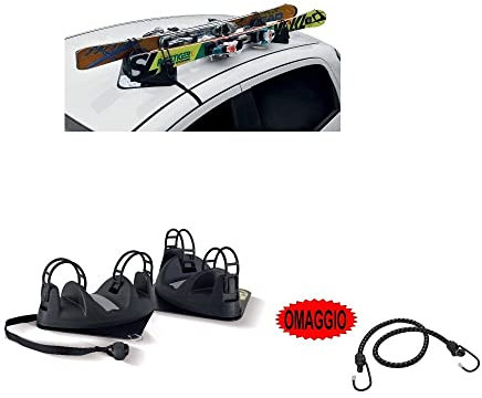 Support de ski avec aimant porte-skis avec aimant de toit pour voiture support ski magnétique 2 paires de ski homologué pour toit voiture non en verre