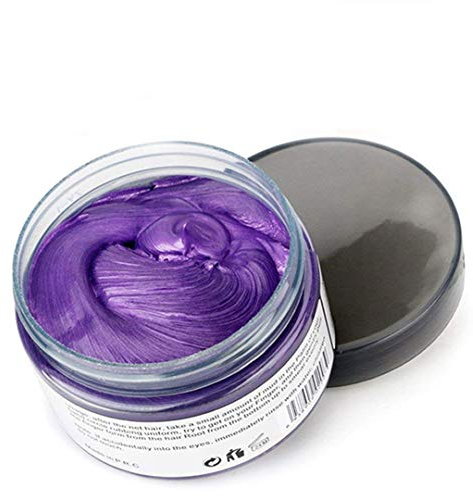 Violett Temporäre Haarfarbe Wachs Auswaschbar Frisuren Haarfarbe Bunt Für Männer Frauen Halloween Cosplay Haarwachs