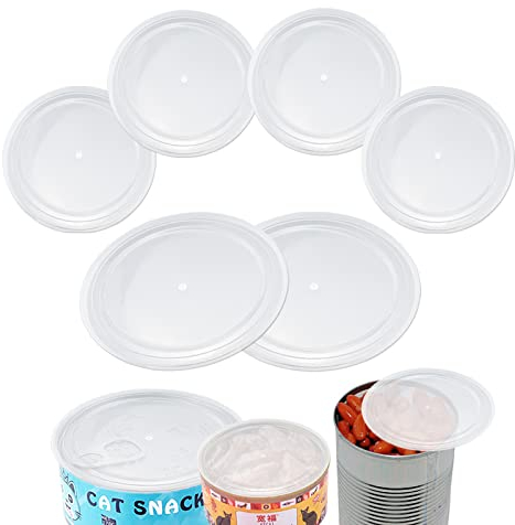 6 Stück Dosendeckel,2 Stück 101 mm Durchscheinend Katzendosendeckel Deckel und 4 Stück 75 mm Deckel für Dosen für 800g/400g/200g Konserven Gerüche aussperren…