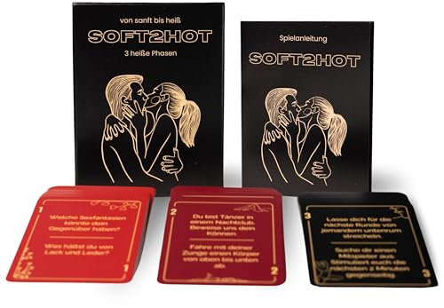 Soft2Hot - 156 heiße Aufgaben | Sex Spiel ab 18+ | Perfektes Erotikspiel für Gruppen und Paare | Sex-Kartenspiel für Erwachsene | Date Ideen | Jahrestag Geschenk für ihn & sie oder zum Geburtstag