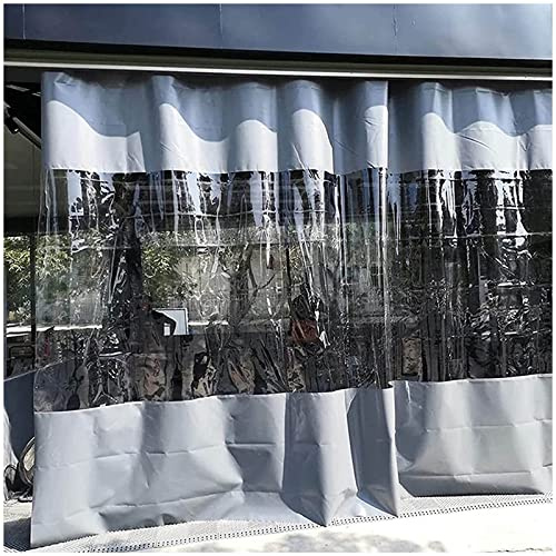 Sonakia wasserdichte Plane Seitenwände, Transparente Wetterfeste Vorhänge, PVC-kunststoffplane Mit Ösen, Markise, Outdoor-planenvorhänge Für Garten/pergola/pavillon,WxH-3.5x2m/11.48 * 6.56ft